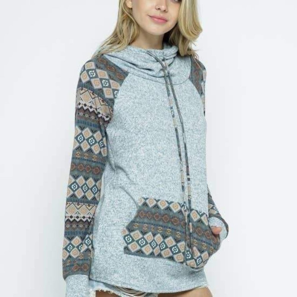 Aztec Print Hoodie
